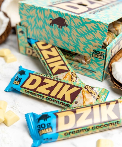BATON PROTEINOWY KOKOSOWY DZIK® - 24 SZT.
