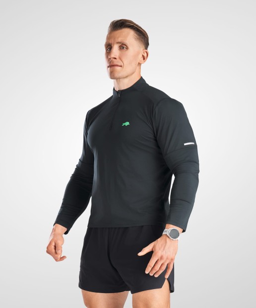 LONGSLEEVE HALF ZIP CZARNY DZIK® PRO RUN