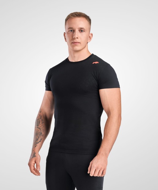 KOSZULKA SLIM PATTERN CZARNA DZIK® 