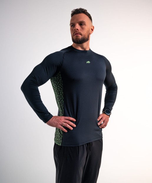 LONGSLEEVE TRENINGOWY CZARNY RASTER DZIK® 
