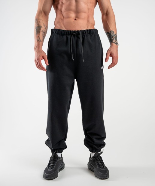 DZIK® BASIC SPODNIE DRESOWE OVERSIZE CZARNE