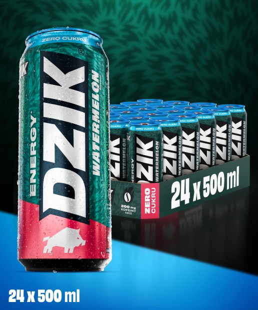 DZIK® ENERGY ARBUZ ZERO KALORII 500 ML - 24 SZT.