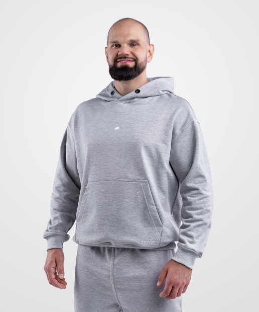 BLUZA OVERSIZE SZARY MELANŻ DZIK® BASIC