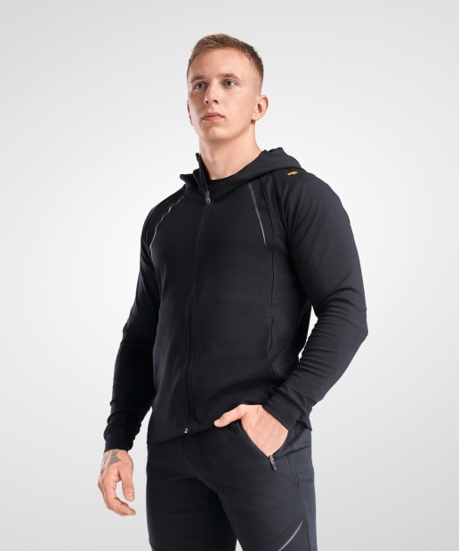 BLUZA ROZPINANA CZARNA DZIK® JTCNW 