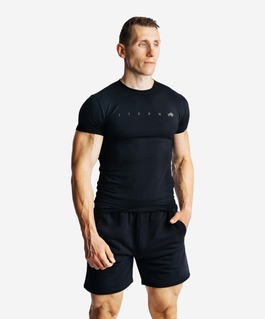 KOSZULKA SLIM CZARNA KAMELEON DZIK® JTCNW