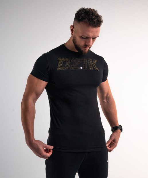 KOSZULKA SLIM CZARNA DOTS DZIK® 