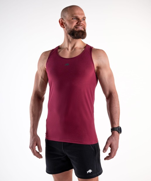 Tank Top Męski Slim Bordo DZIK® Basic