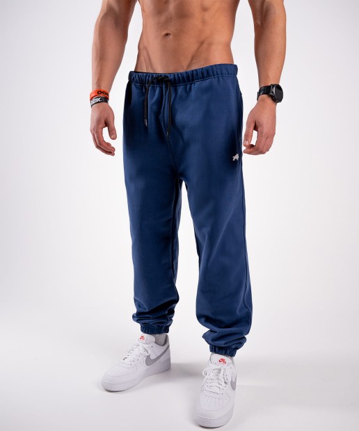 DZIK® BASIC SPODNIE DRESOWE OVERSIZE GRANATOWE