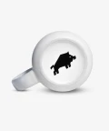 DZIK® KUBEK OGIEŃ BIAŁY - zdjęcie logo pod spodem