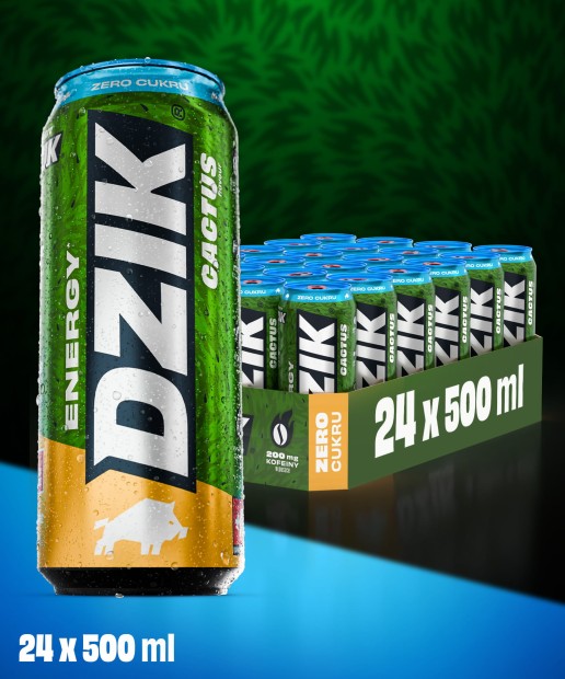  DZIK® ENERGY CACTUS - 500 ML x 24 SZT.