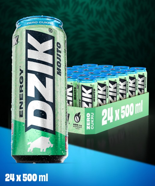  DZIK® ENERGY ZERO KALORII MOJITO 500 ML - 24 SZT.