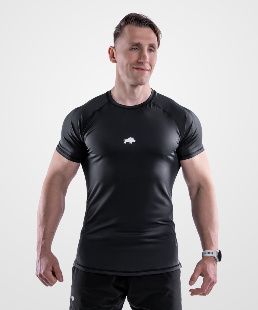 DZIK® KOSZULKA TRENINGOWA REGULAR CZARNA