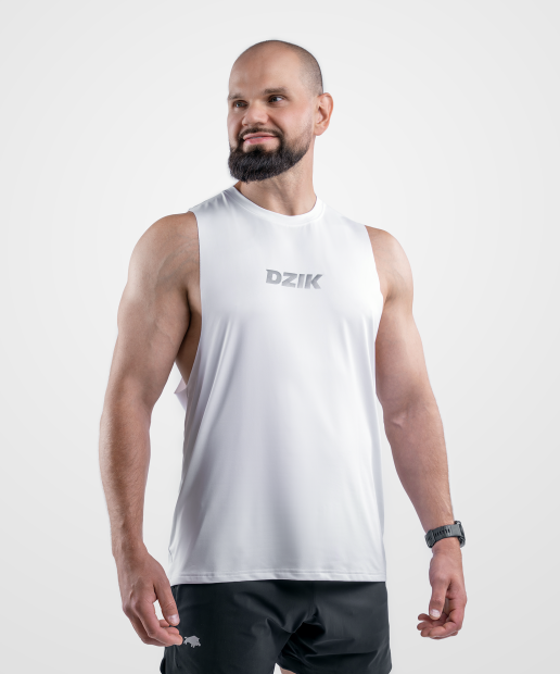 TANK TOP TRENINGOWY BIAŁY DZIK®