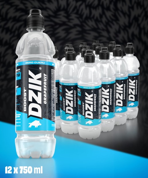 DZIK® BOOST GREJPFRUTOWY - 750 ML x 12 SZT.