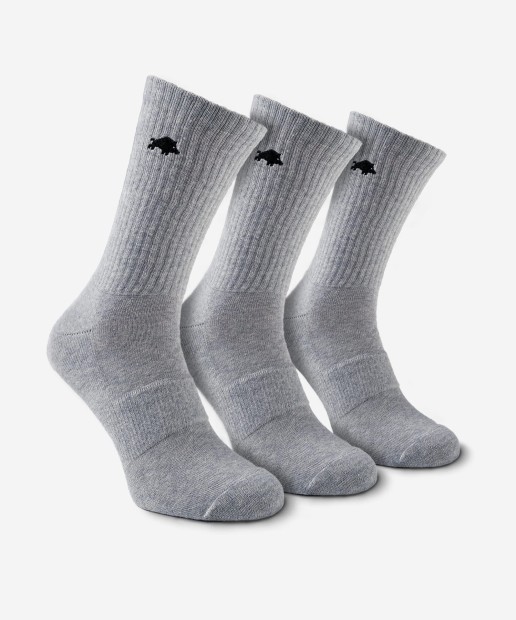 SKARPETY SZARE Z HAFTEM 3-PAK DZIK® 