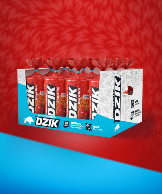 WAFLE KUKURYDZIANE PAPRYKOWE DZIK® - 12 SZT.