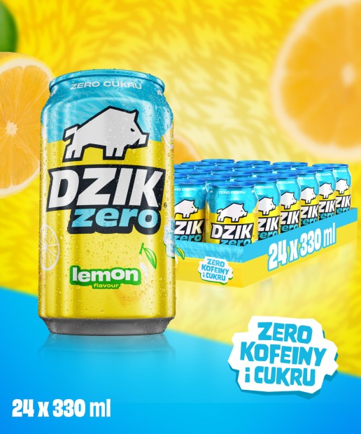 DZIK® ZERO LEMON - 330 ML x 24 SZT.