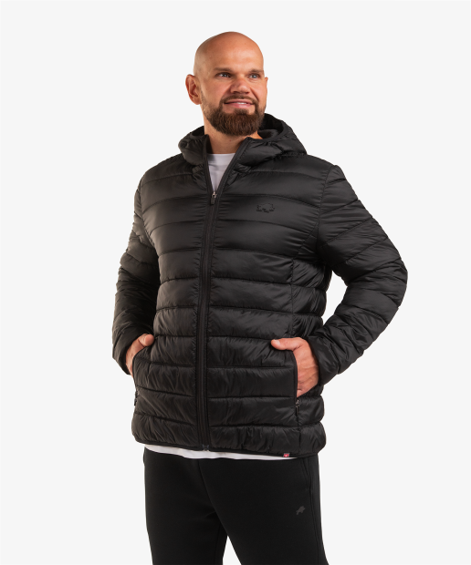 KURTKA PIKOWANA REGULAR CZARNA DZIK® PRIMALOFT®