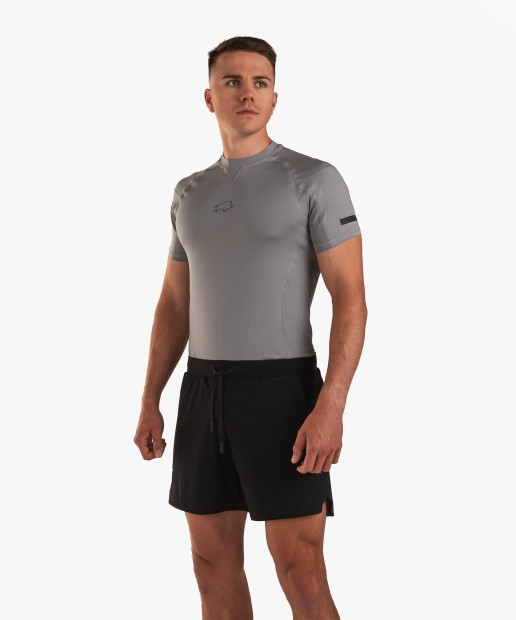 KOSZULKA SLIM Z PERFORACJĄ SZARA DZIK® 