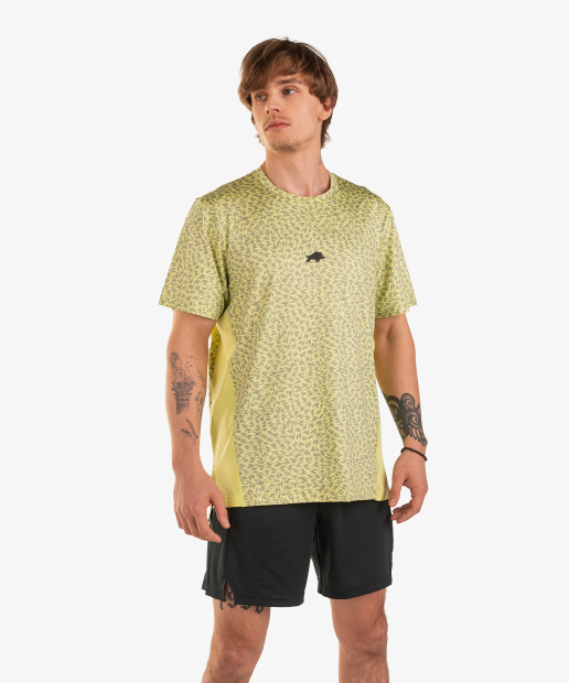 KOSZULKA Z PERFORACJĄ OVERSIZE ŻÓŁTA DZIK® 