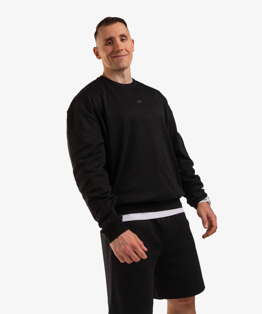 BLUZA CREWNECK OVERSIZE CZARNA DZIK® 