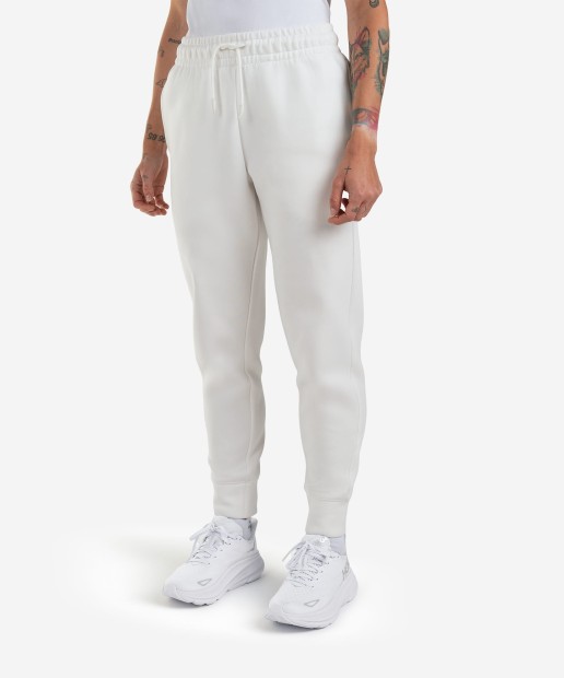 DAMSKIE SPODNIE INTERLOCK OVERSIZE BIAŁE DZIK®