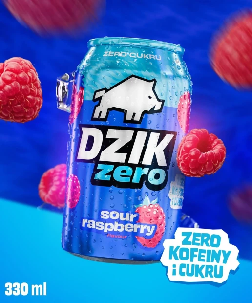  DZIK® ZERO SOUR RASPBERRY - 330 ML