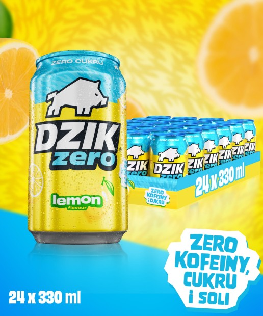 DZIK® ZERO LEMON - 330 ML x 24 SZT.