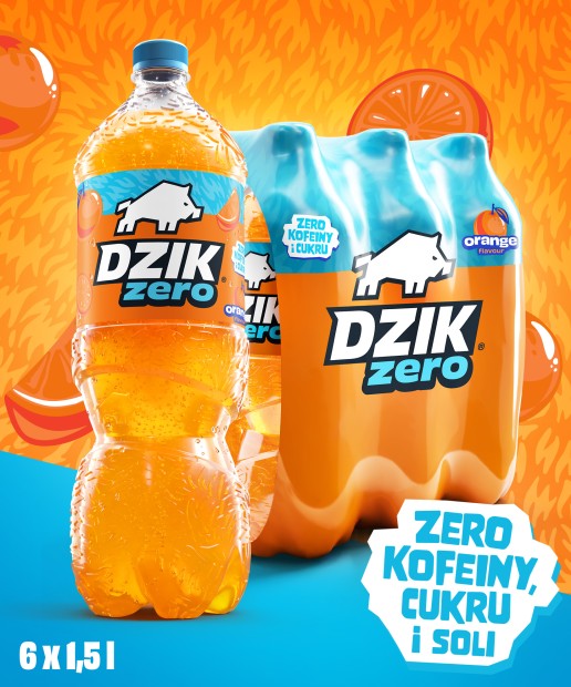 DZIK® ZERO ORANGE 1,5L - 6 SZTUK
