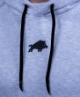 CORE HOODIE REGULAR HEATHER GRAY - zdjecie detal logo