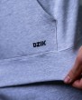 CORE HOODIE REGULAR HEATHER GRAY - zdjecie detal napis DZIK