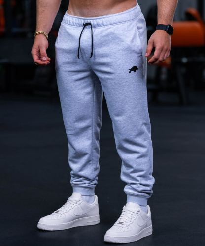 CORE JOGGERS REGULAR HEATHER GRAY - zdjecie front