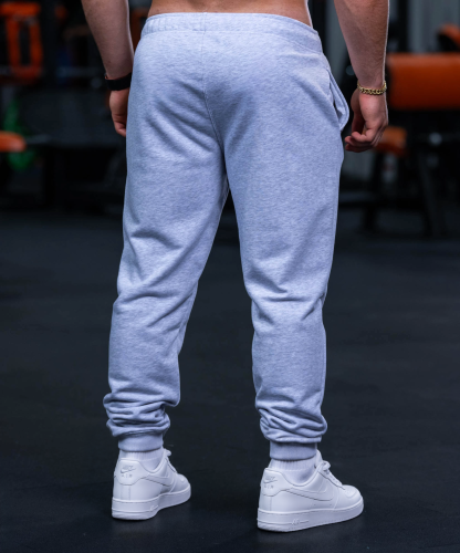 CORE JOGGERS REGULAR HEATHER GRAY - zdjecie tyl
