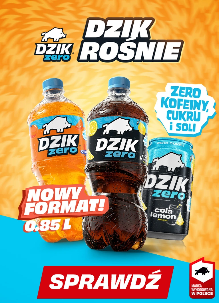 nowe napoje Dzik zero