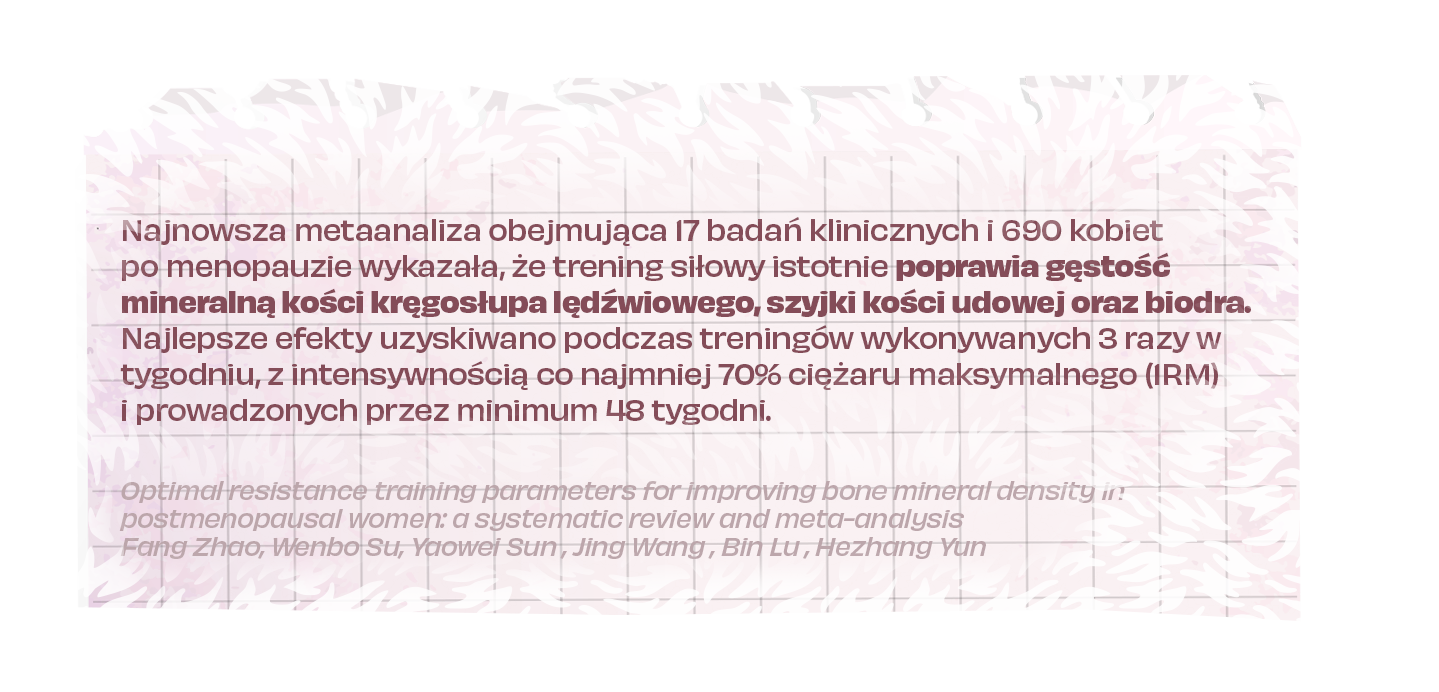 Przypis metaanaliz dotyczących badania wpływu treningu siłowego na zdrowie kobiet