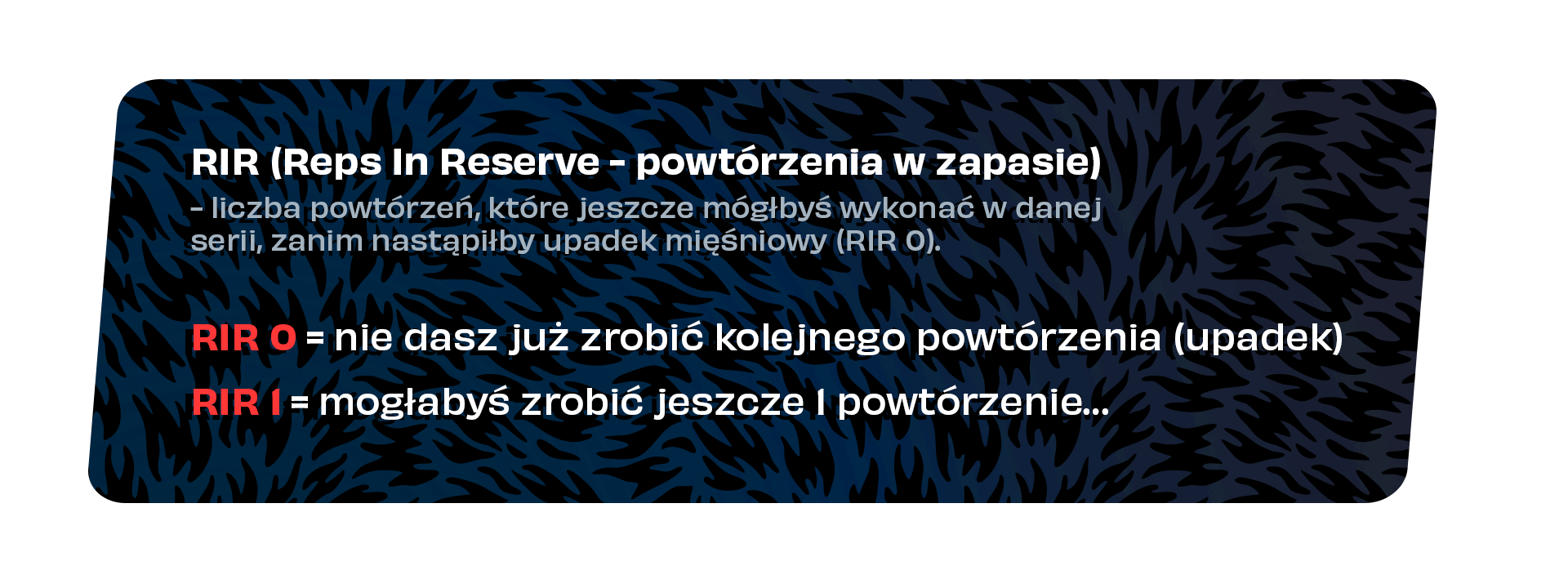 Definicja RIR - powtórzeń w zapasie