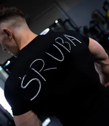 Koszulka męska śruba slim czarna