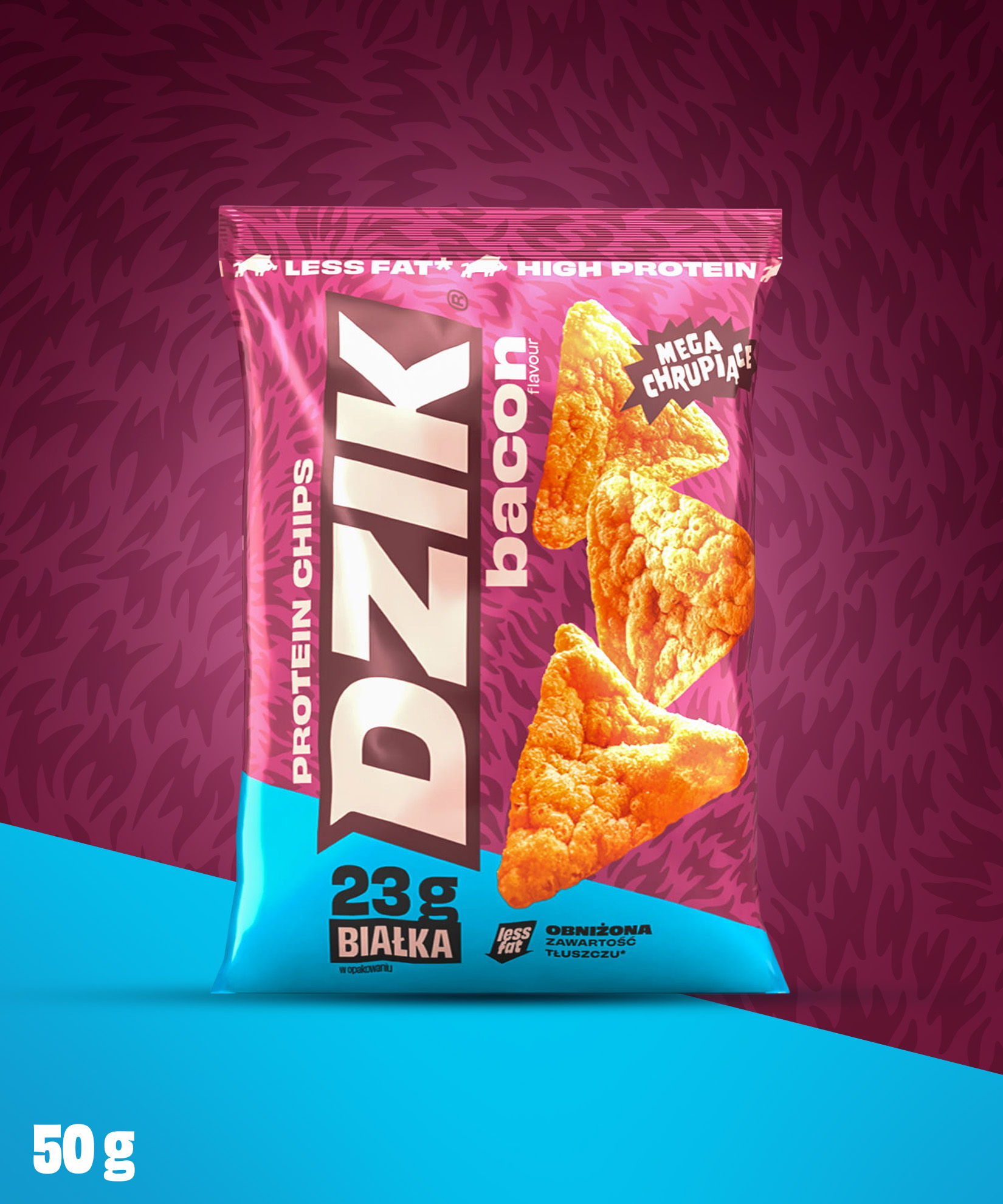 CHIPSY PROTEINOWE BACON DZIK® O SMAKU BEKONU