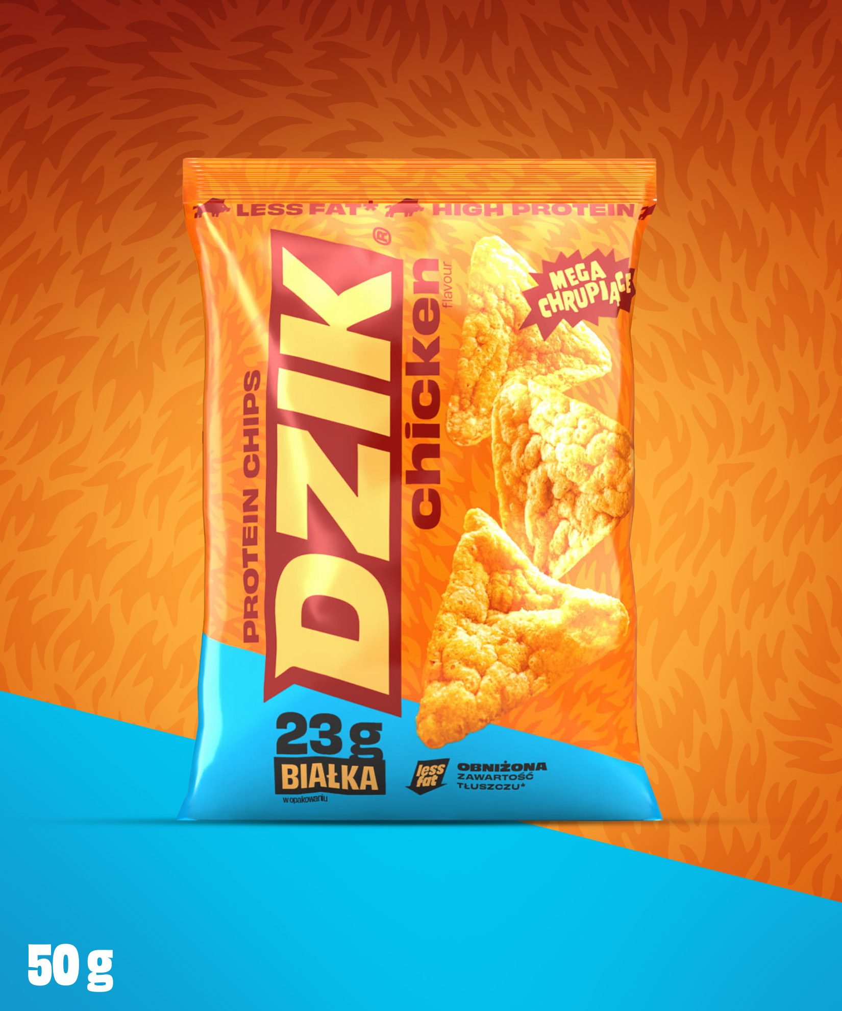 CHIPSY PROTEINOWE CHICKEN DZIK® O SMAKU KURCZAKA