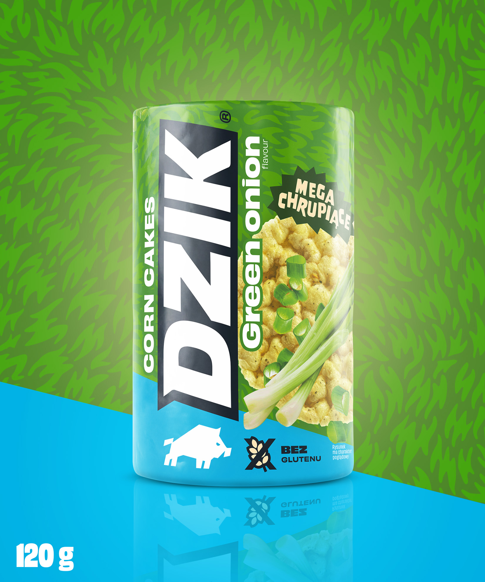 WAFLE KUKURYDZIANE GREEN ONION DZIK® O SMAKU ZIELONEJ CEBULKI