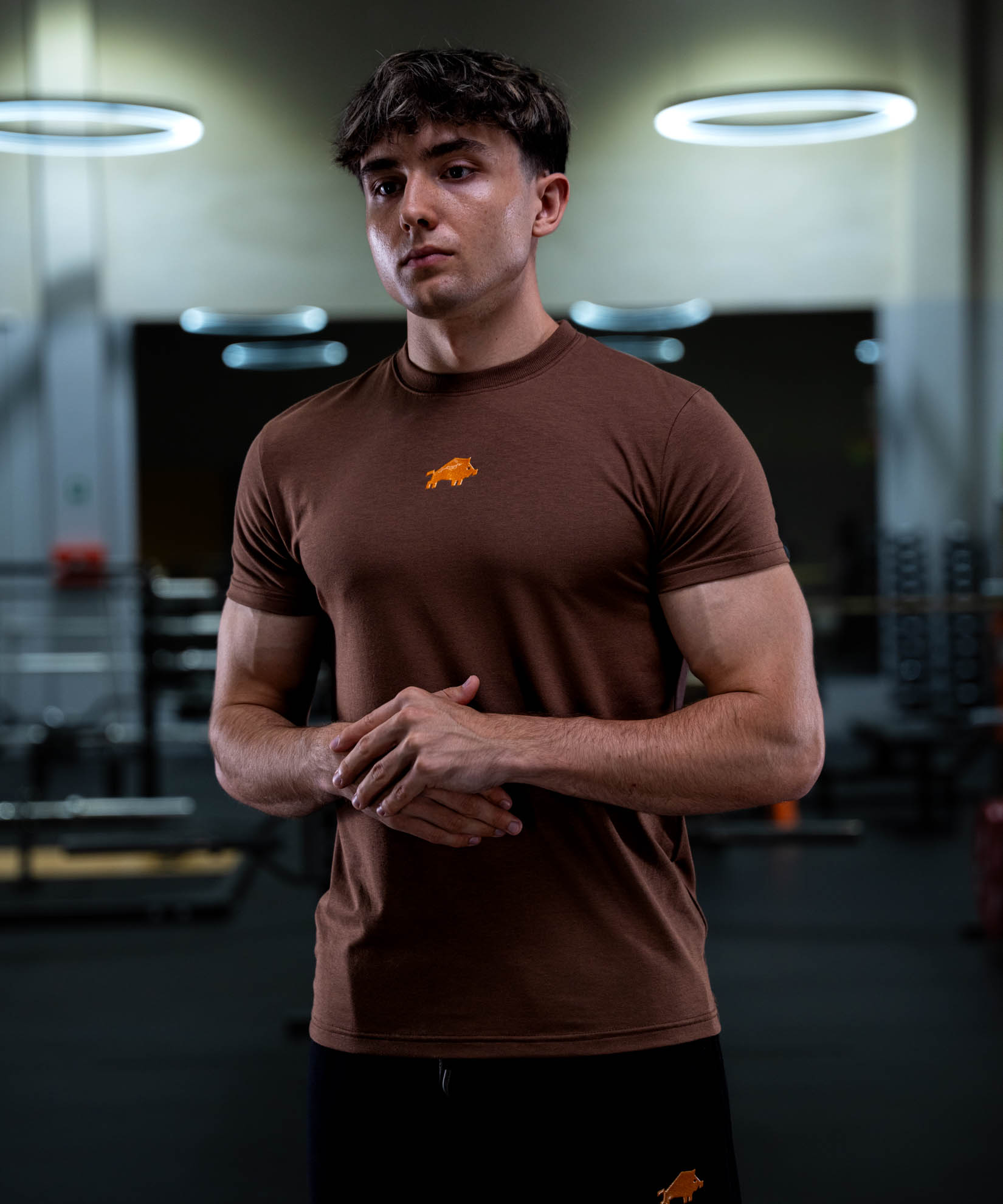 CORE T-SHIRT HALOGEN REGULAR CHOCOLATE BROWN