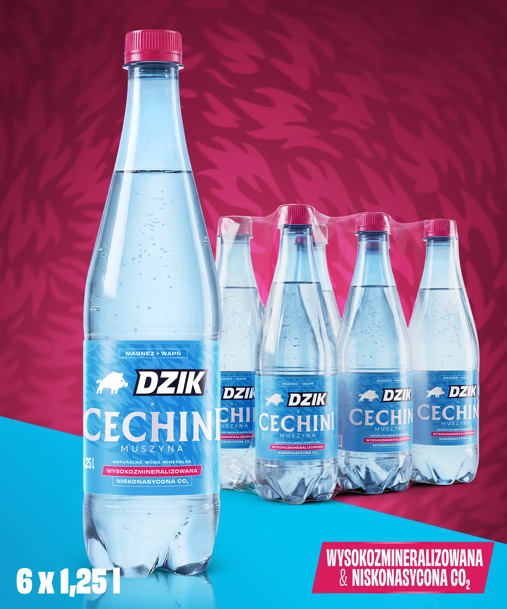 WODA CECHINI X DZIK 1,25L x 6 SZT