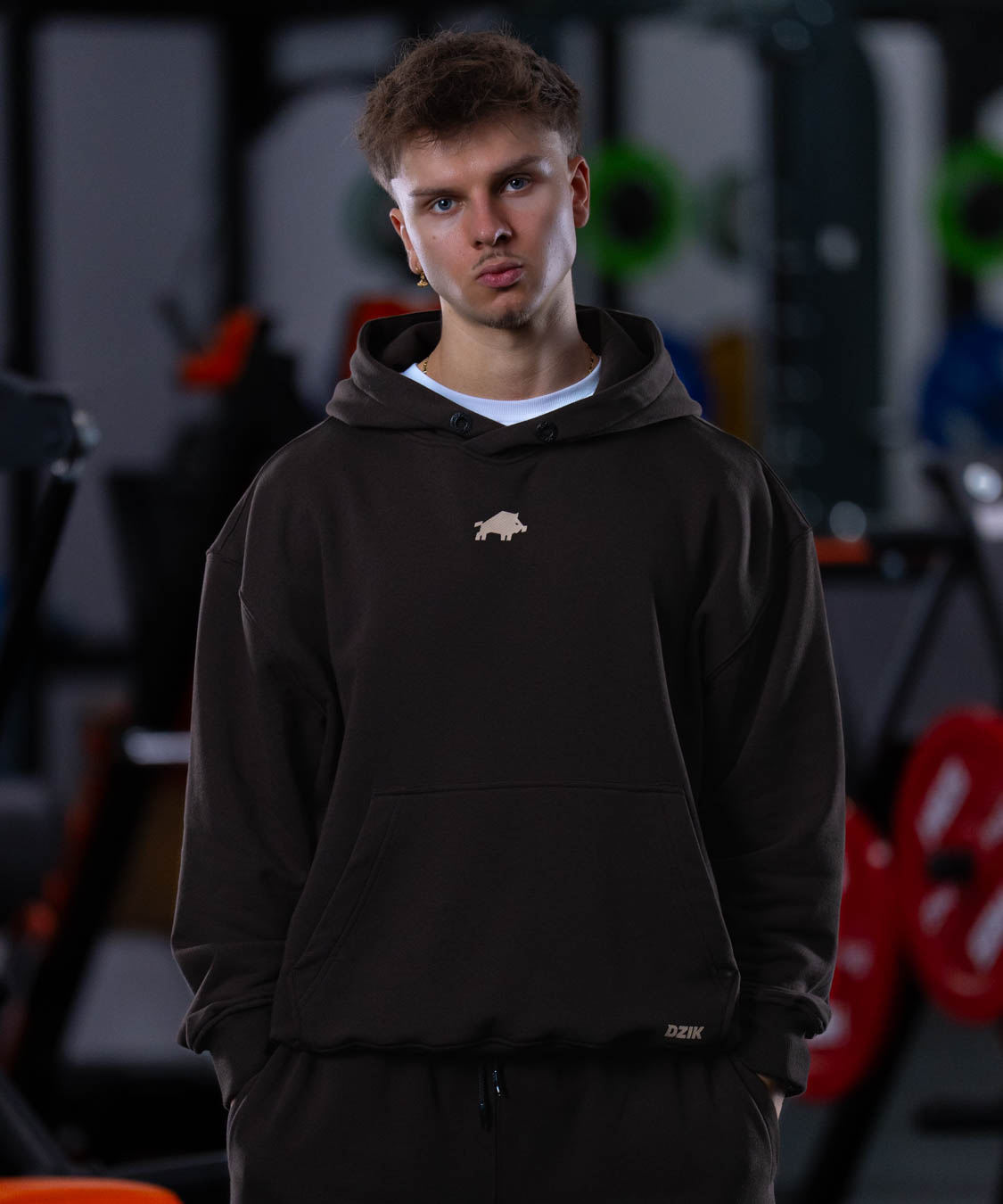 CORE HOODIE OVERSIZE DARK BROWN 
